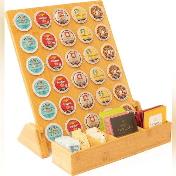 Mighty Tidy's Elegant Bamboo Keurig Cup Organizer - Counter and Drawer Storage - Picture 3 of 6